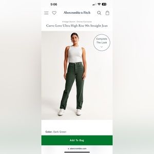 *NEW* Abercrombie & Fitch Curve Love Ultra High Rise 90s Straight Jean.